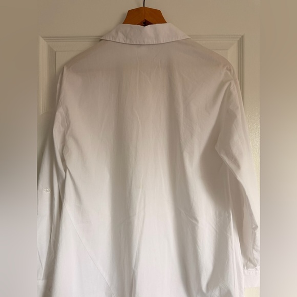 Cupio Roll Sleeve Asymmetrical Hem Tunic Size S in White - Picture 9 of 12